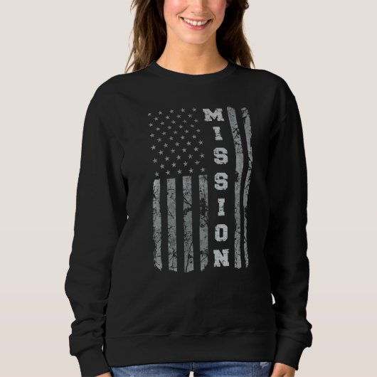 Mission Texas American Flag Sweatshirt (Vorderseite)
