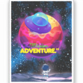 MISSION UND ABENTEUER AUFKLEBER (Vorderseite)