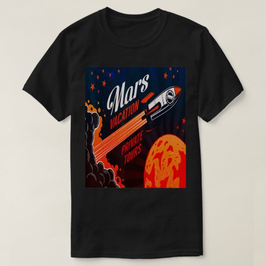 Mission Vacation to Mars Gift Idee T-Shirt (Design vorne)
