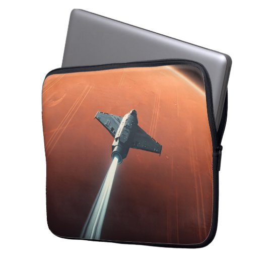 Mission zum Roten Planeten | Laptopschutzhülle (Vorderseite Links)