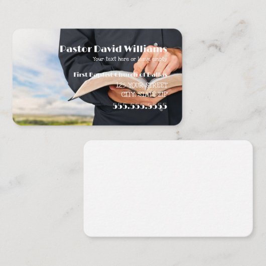 Missionar Visitenkarte (Vorne/Hinten)