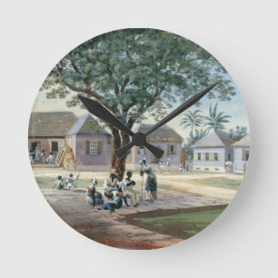 MissionsGebäude, St Johns, Antigua (w/c und Runde Wanduhr