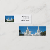 Missionskontakt-Karte Telefonnummerkarte (Vorne/Hinten)