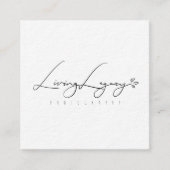 MISSIONSporträt-KARTE | Goldbürste Minimalistisch Quadratische Visitenkarte (Vorderseite)