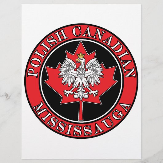 Mississauga Runde Polnisch-Kanadisches Leaf Flyer (Vorne)