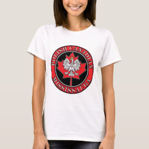 Mississauga Runde Polnisch-Kanadisches Leaf T-Shirt