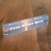 Mississipi River Sunrise Name Plate Namensplakette (Seite)