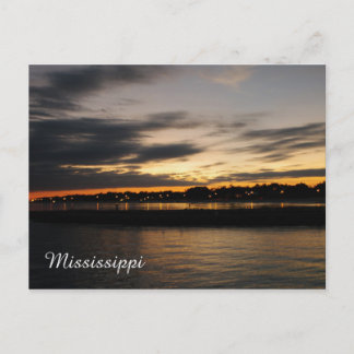 Mississipi Sunset Postkarte