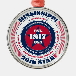 Mississippi 20. Staat Weihnachtsschmuck