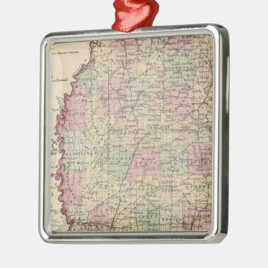 Mississippi 3 silbernes ornament (Links)