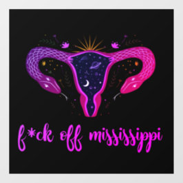 Mississippi Abortion Ban Celestial Uterus Protest Fensteraufkleber