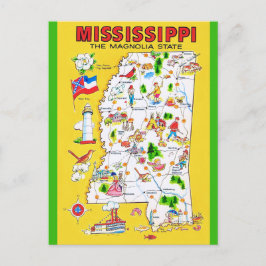 Mississippi Alte Karte Postkarte
