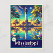 Mississippi | Anime Style Cel Schattenkarte Postkarte (Vorderseite)
