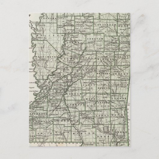 Mississippi Atlas Karte (Vorderseite)