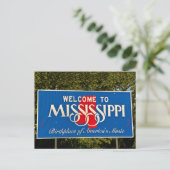 Mississippi Begrüßungszeichen Postkarte (Stehend Vorderseite)