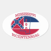 MISSISSIPPI BICENTENNIAL OVALER AUFKLEBER (Vorderseite)