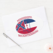 MISSISSIPPI BICENTENNIAL OVALER AUFKLEBER (Umschlag)