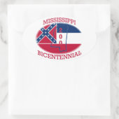 MISSISSIPPI BICENTENNIAL OVALER AUFKLEBER (Tasche)