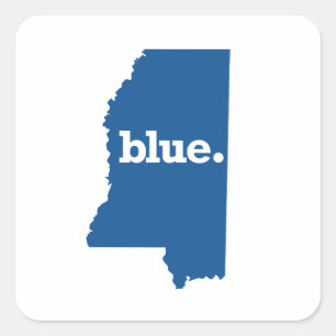 MISSISSIPPI BLauer STAAT Quadratischer Aufkleber