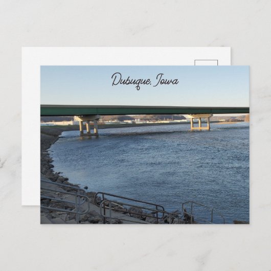 Mississippi-Brücke in Dubuque Iowa Postkarte (Vorne/Hinten)