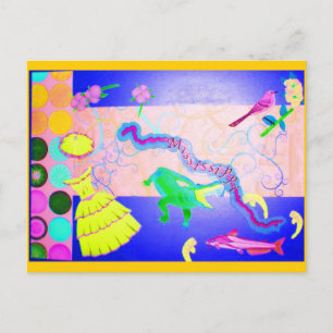 Mississippi Collage Postkarte