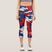 Mississippi Crimson & Blue Rebel Spirit Camo Capri Leggings (Vorderseite)