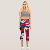 Mississippi Crimson & Blue Rebel Spirit Camo Capri Leggings (Vorderseite)