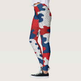 Mississippi Crimson & Blue Rebel Spirit Camo Leggings