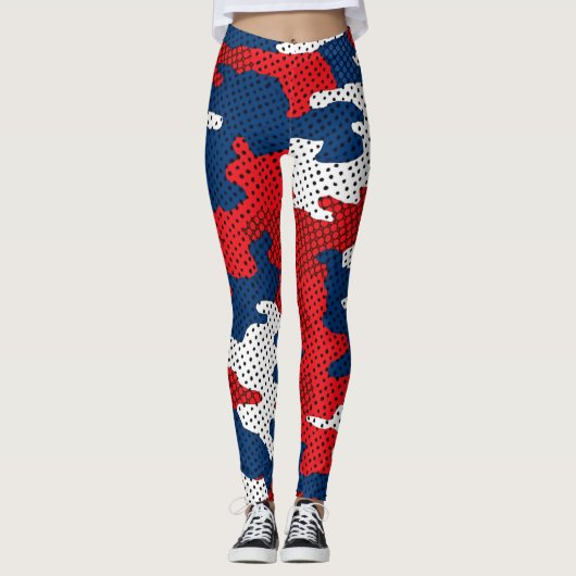 Mississippi Crimson & Blue Rebel Spirit Camo Leggings (Vorderseite)