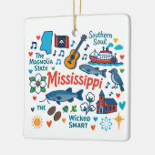 Mississippi Custom Family Trip Weihnachten Keramikornament (Links)