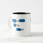 Mississippi-DeltaBlues-Kaffee-Tasse Zweifarbige Tasse (Vorderseite Links)
