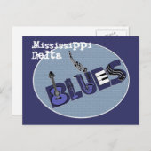 Mississippi-DeltaBlues-Postkarte Postkarte (Vorne/Hinten)