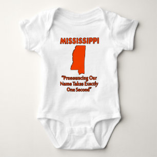 Mississippi - Die Aussprache dauert eine Sekunde Baby Strampler