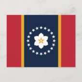 Mississippi: Die Magnolia-Staatsflagge der USA Postkarte (Vorderseite)