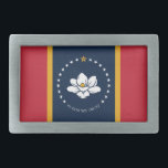 Mississippi Flag 2020 Neu Rechteckige Gürtelschnalle<br><div class="desc">Die Flagge von Mississippi 2020,  die neue Magnolienflagge.

Erstellt durch: Rocky Vaughn,  Sue Anna Joe und Kara Gileshttps://www.mdah.ms.gov/flagpoll-top2</div>