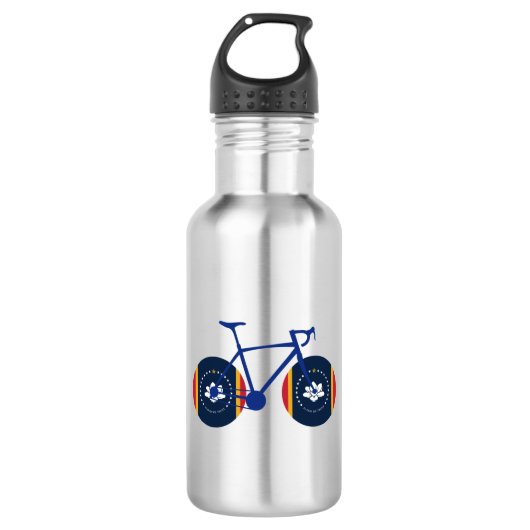 Mississippi Flag Cycling Edelstahlflasche (Vorderseite)