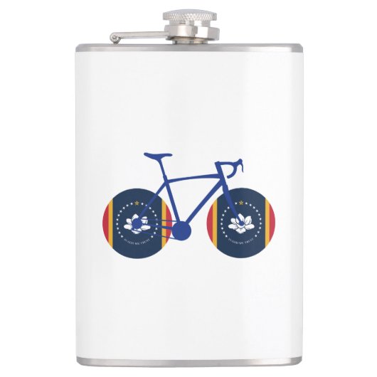 Mississippi Flag Cycling Flachmann (Vorderseite)