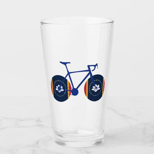 Mississippi Flag Cycling Glas (Vorderseite)