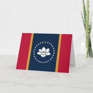 Mississippi-Flagge, Flagge von Mississippi Karte