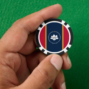 Mississippi-Flagge, Flagge von Mississippi Pokerchips