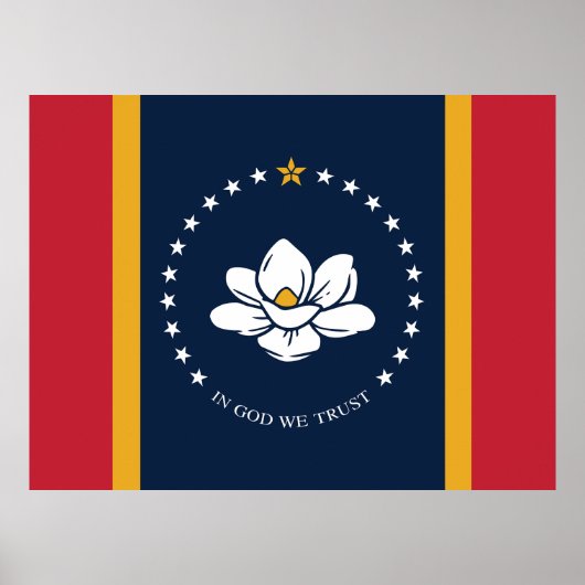 Mississippi-Flagge Poster (Vorne)