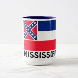 Mississippi-Flagge Zweifarbige Tasse