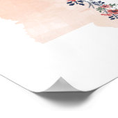 Mississippi Floral Watercolor Staat Poster (Ecke)