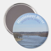 Mississippi Fluss, Dubuque Iowa Souvenir Magnet (Vorderseite/Rückseite)
