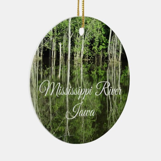 Mississippi Fluss Iowa Banks Keepake Ornament (Rechts)