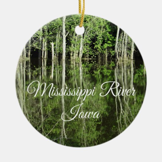 Mississippi Fluss Iowa Banks Keepake Ornament (Vorne)