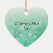 Mississippi Fluss Iowa Banks Keepake Ornament (Hinten)