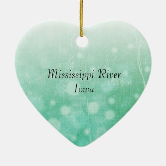 Mississippi Fluss Iowa Banks Keepake Ornament (Hinten)