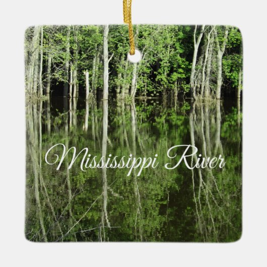 Mississippi Fluss Iowa Banks Keepake Ornament (Vorderseite)
