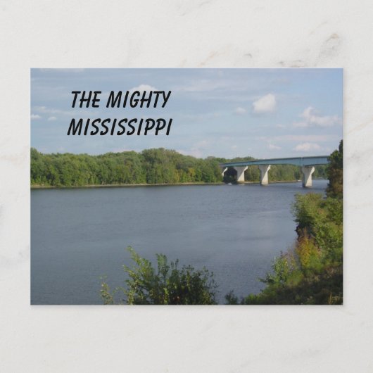 Mississippi-Fluss Postkarte (Vorderseite)
